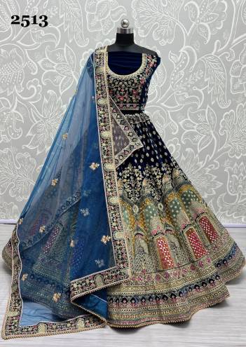 D.NO. 2513 BY ANJANI ART EMBROIDERY LEHENGA CHOLI WHOLESALER IN INDIA